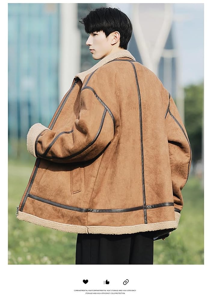 Amazon | [NOMSOCR] ボアジャケット メンズ フェイク